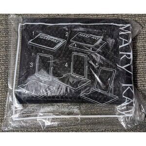 Black Folding Make-Up Travel Mirror with Mesh Bag Approx 5" X 7" NEW Mary Kay